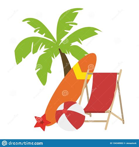 Beach And Summer Concept Stock Vector Illustration Of Beautiful