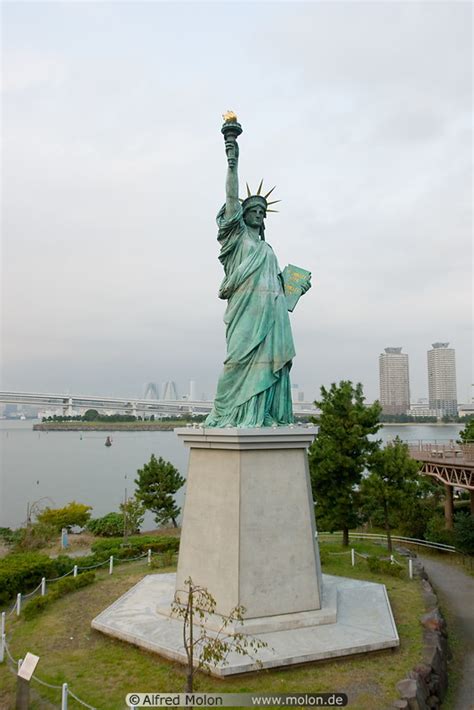 Photo Of Statue Of Liberty Replica Odaiba Tokyo Japan