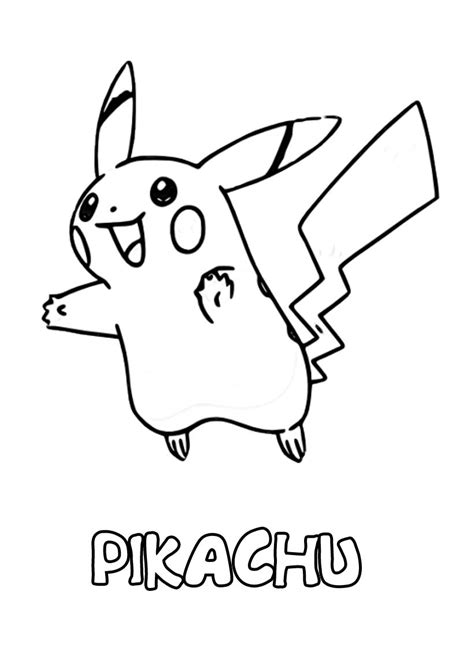 Coloriages Pikachu à Imprimer