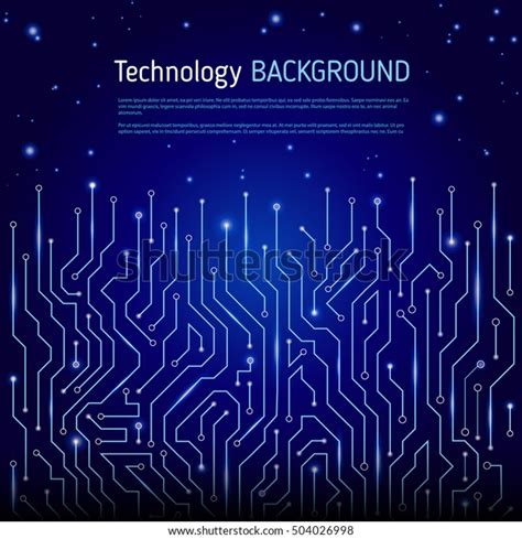 Technological Vector Background With A Circuit Board Texture Digital