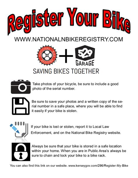 Register Your Bike Kersey Co