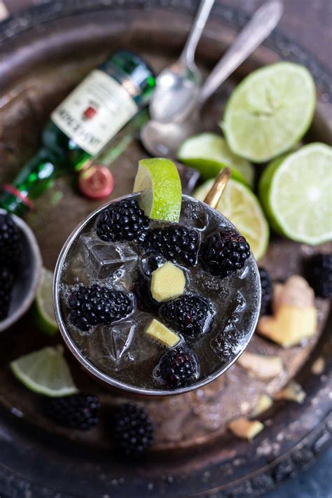 Grab a glass, pour and the moscow mule. BLACKBERRY GINGER WHISKEY MULE DRINK + WonkyWonderful