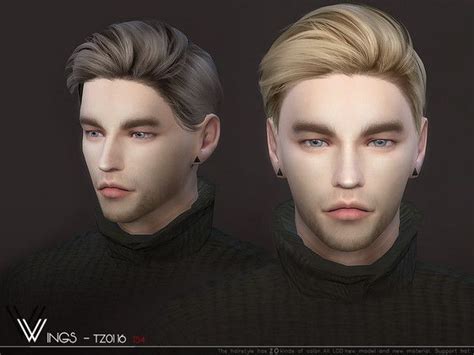 Wingssims Wings Tz0116 Sims 4 Hair Male Sims Hair Mens Hairstyles