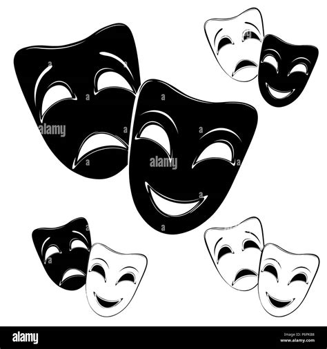 Theatre Masks Black And White Stock Photos And Images Alamy
