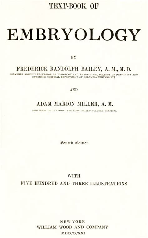 Book Text Book Of Embryology 1921 Embryology