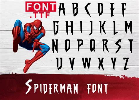 Spiderman Font Instant Download Etsy