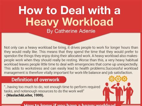How To Deal With A Heavy Workload Infographic