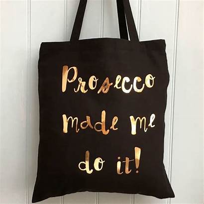 Bag Tote Foil Slogan Printed Prosecco Shopping