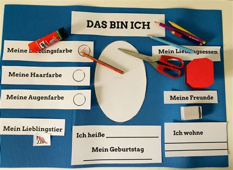 Lapbook Vorlagen Pdf Lapbook Das Bin Ich Grundschule