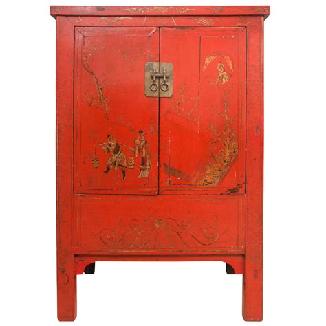 Check spelling or type a new query. Chinese Red Lacquer Cabinet with Gilt Painting at 1stdibs