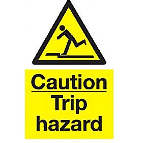 Gather information about existing hazards that are likely to be present in the workplace. Caution Trip Hazard Sign | Cheap Caution Trip Hazard Sign ...