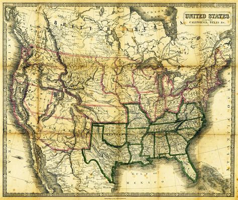 1861 United States Map Photograph By Daniel Hagerman