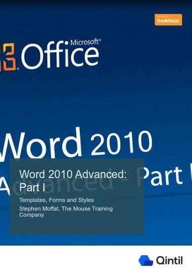 Word 2010 Advanced Part I Qintil