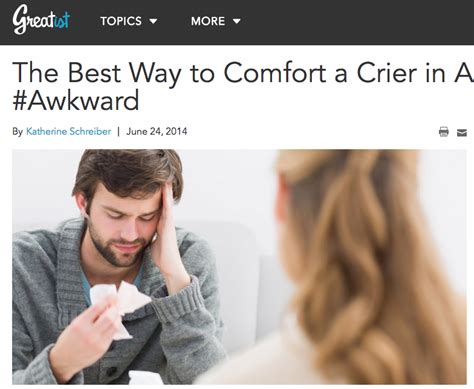 In The Media The Best Way To Comfort A Crier Greatist The