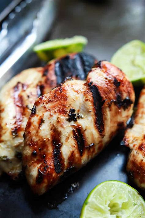 This juicy cilantro lime chicken is the best grilled chicken recipe! Cilantro Lime Chicken with Avocado Salsa | Easy Healthy ...