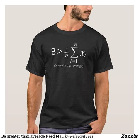 Be Greater Than Average Nerd Math Shirt Dark Zazzle Bowling T