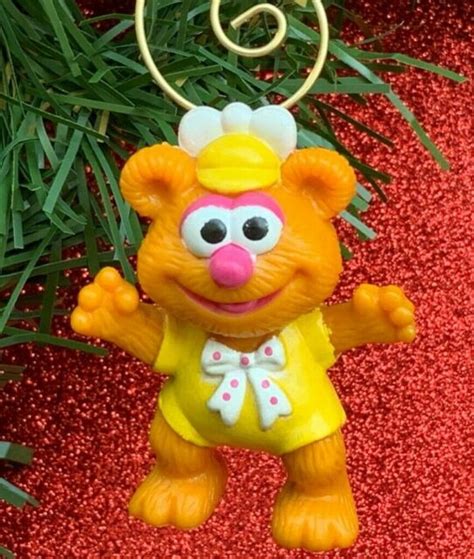 Rare Vintage The Muppets Baby Fozzie Bear Figure Custom Christmas Tree