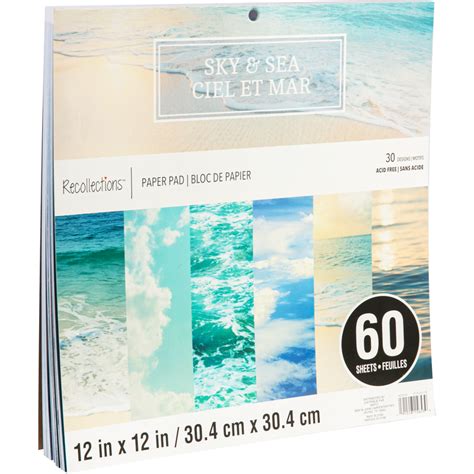 Recollections Paper Pad 12x 12 304 X 304cm 60 Sheets Sky And Sea