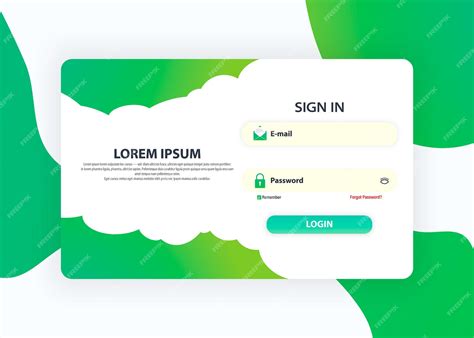 Premium Vector Login Form Page Web Page Design Templates For Sign In