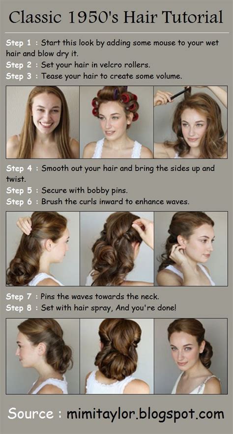 classic 1950 s hair tutorial 1950s hair tutorial 1950s hairstyles vintage hairstyles