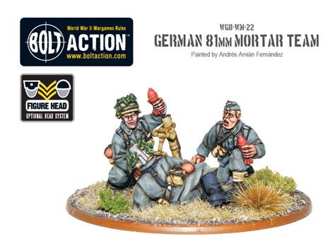 Wgb Wm 22 German 81mm Mortar Team 1 Warlord Games