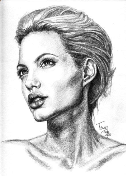 Pencil Portrait Mastery Angelinajoliebyterryxart