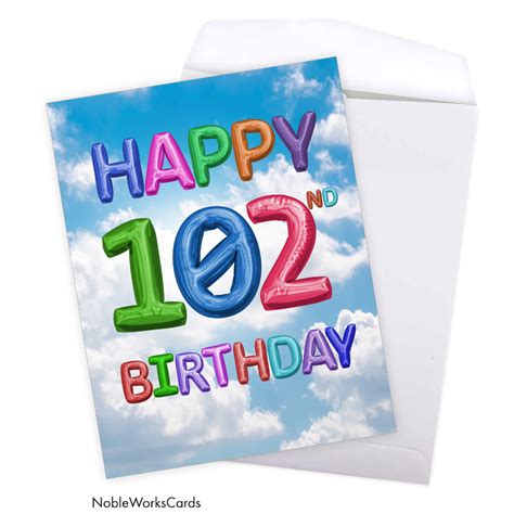 inflated messages 102 hysterical milestone birthday large greeting card