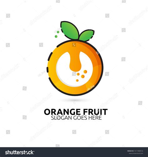 Orange Fruit Logo Vector Concept Icon Stock Vector Royalty Free