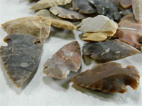 Stone Arrowheads Native American Agate Stone Hand Made Etsy