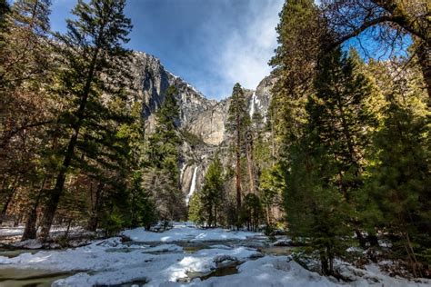 Upper And Lower Yosemite Falls Yosemite National Park California