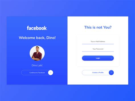 Facebook Login Ui Challenge By Dino Lalic On Dribbble
