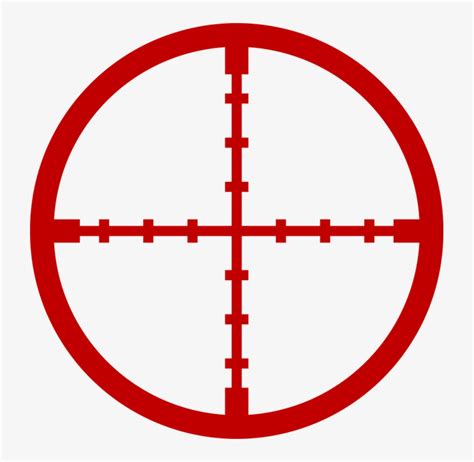 Target Lock Technique Red Crosshair Transparent Png 600x600 Free