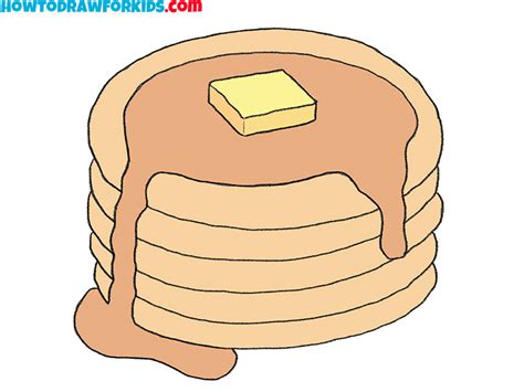How To Draw Pancakes Easy Drawing Tutorial For Kids
