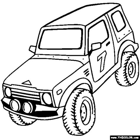 4x4 Truck Coloring Page Color 4x4s Online Truck Coloring Pages
