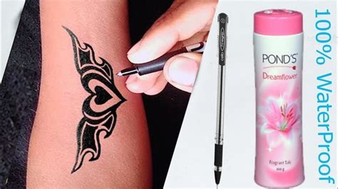 How To Make Tattoo At Home With Pen Temporary Tattoo Waterproof Diy Tattoo Pen Tattoo