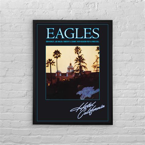 Eagles Hotel California Poster Etsy Uk