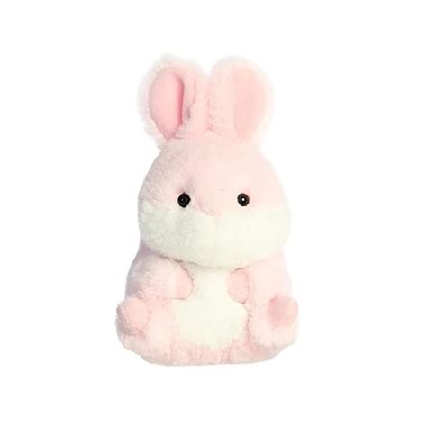 Aurora Rolly Pet Bunny Pink Animal En Peluche Rond Adorables C