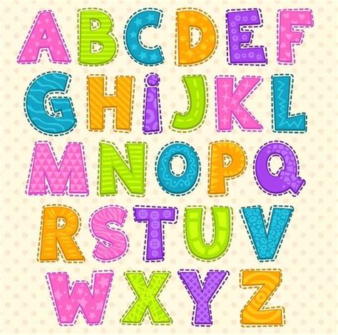 Colored Cute Alphabet Vector Welovesolo