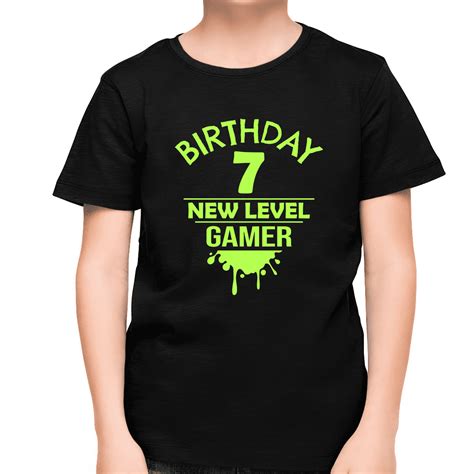 7th Birthday Boy Shirt 7 Year Old Birthday Shirt Gamer Shirt Birthday