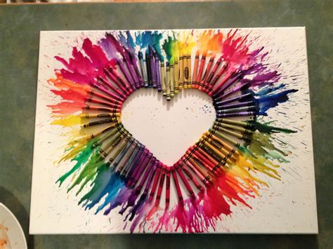 Crayon Art Arts And Crafts Projects Crayon Crafts Easy Art Projects
