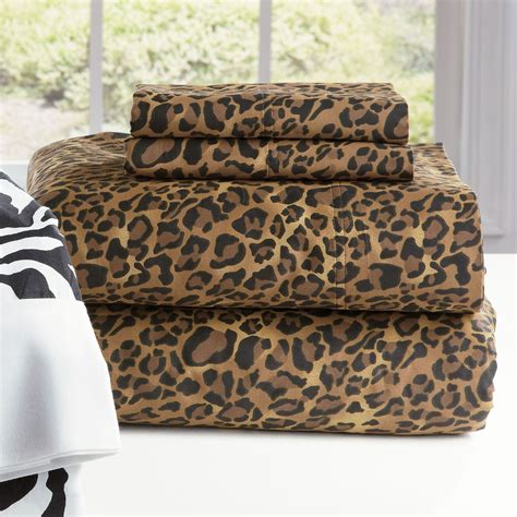 300 Tc Leopard Sheet Set Sheets Brylanehome Animal Print Bedding
