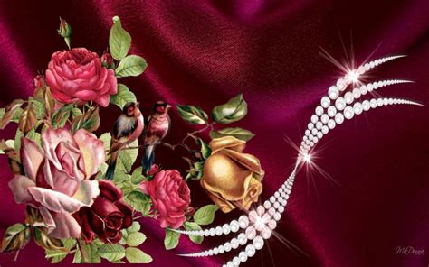 Hd Vintage Roses Pearls Wallpaper Download Free 75962