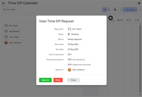 Managing Time Off Requests
