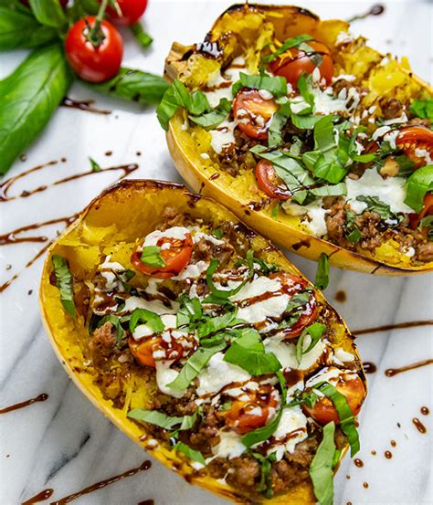 Italian Caprese Stuffed Spaghetti Squash Heinens Grocery Store