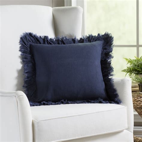 Gordonia Fringed Linen Pillow Pillows Classy Rooms Throw Pillows