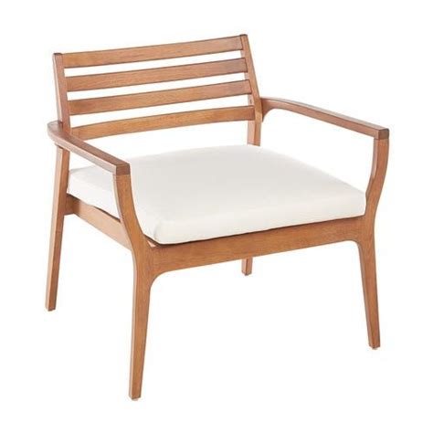 Honey Wooden Chair With White Cushion In 2020 Wooden Chair White