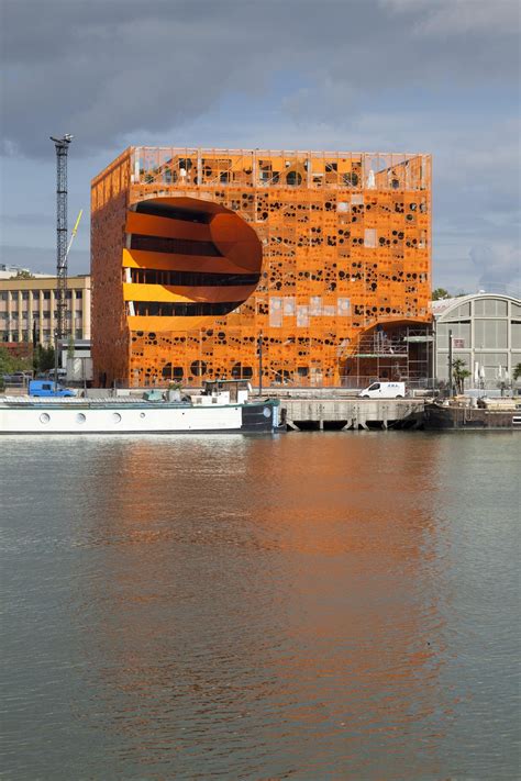 The Orange Cube Lyon France By Jakob Macfarlane Architects Cubes