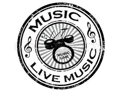 Live Music Stamp Stock Vector Colourbox