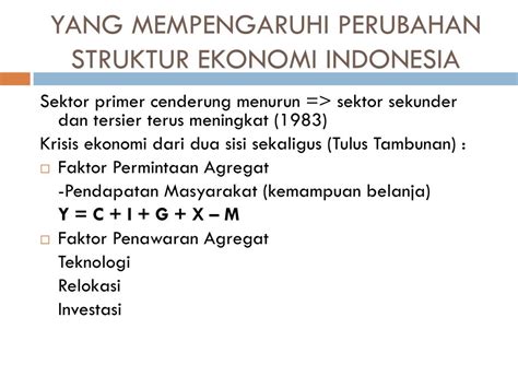 Ppt Perubahan Struktur Ekonomi Indonesia Powerpoint Presentation