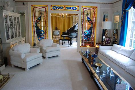 Elvis Presleys Living Room Inside The Graceland Mansion Memphis